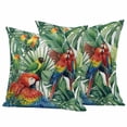 thumbnail image 6 of Tropical Plants Outdoor Pillow Covers 24x24 Inch Throw Pillow Covers Set of 2 Waterproof Decorative Pillow Cases Summer Rustic Monstera Palm Leaves Birds Green Cushion Covers for Patio Furniture, 6 of 8