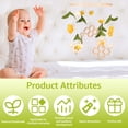 thumbnail image 3 of Bamboo Wood Baby Crib Mobile Bee Floral Nursery Hanging Wind Chime (yellow,green,white ), 3 of 8