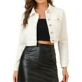 thumbnail image 1 of INSPIRE CHIC Women's Classic Long Sleeve Button Down Jean Denim Jacket, 1 of 6