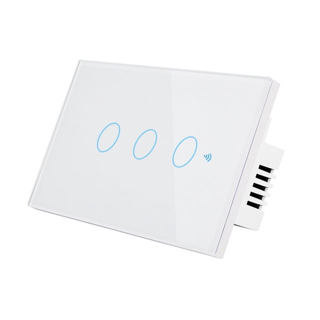 Interrupteur Intelligent Wi‐Fi, Interrupteur Lumineux, Commande Vocale, Télécommande, RF433, Commande Tactile Compatible avec Alexa Google Home Horaire, Minuterie, Compte à Rebours Sans Neutre et Hub Requis