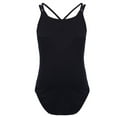 thumbnail image 3 of Jhaoyu Kids Girls Sleeveless Gymnastics Leotard Criss Cross Ballet Dance Athletic Unitard Dancewear Black 10-12, 3 of 7
