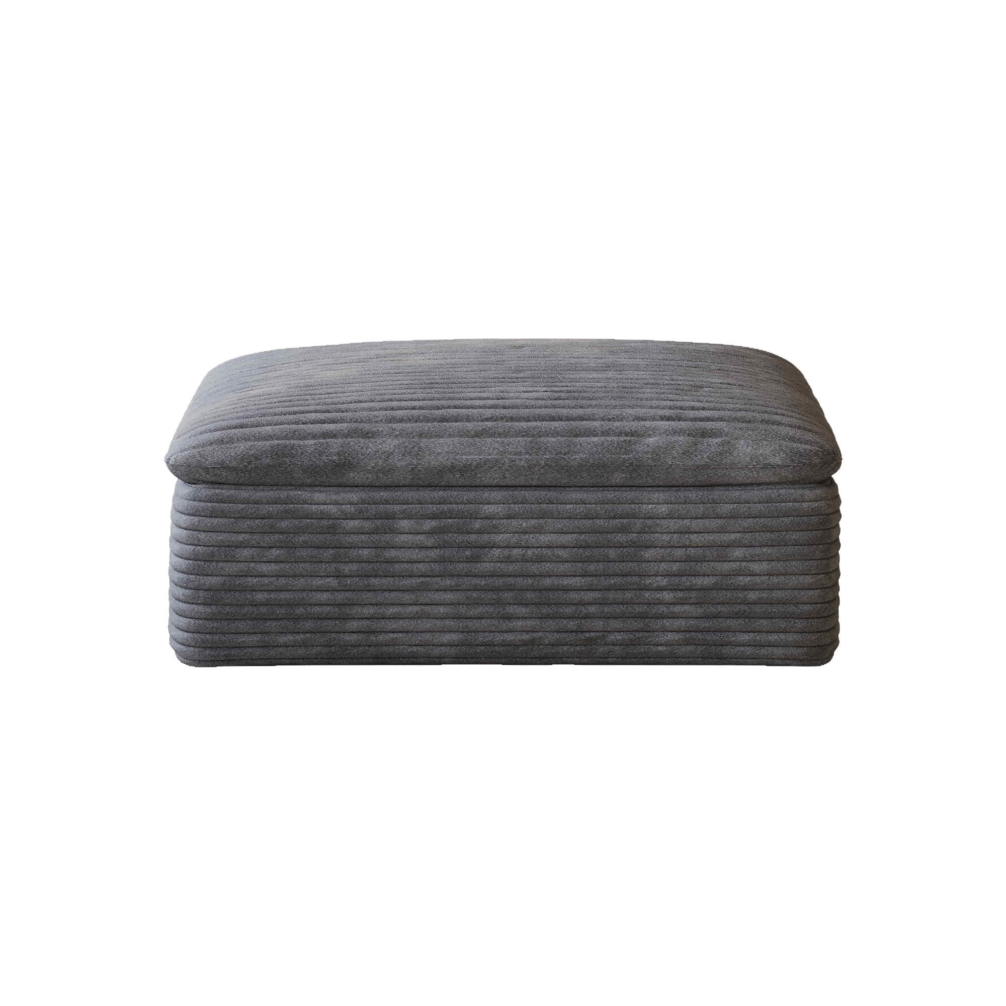 MAYEERTY Modular Ottoman, Fabric Upholstered Pure Sponge Ottoman Footrest with Plush Cotton Filling, 35.5" x 27.6" x 16.5" for Living Room
