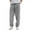 Grey, variant on Men's Casual Pants Men's Pants Solid Color Casual Washed And Color Knitted Drawstring Pockets Thin Sweat Black XL