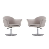 Voyager Orange and Brushed Metal Woven Swivel Adjustable Accent Chair (Set of 2)