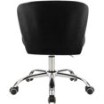 thumbnail image 3 of Meridian Furniture Finley Swivel Adjustable Black Velvet and Chrome Office Chair, 3 of 6