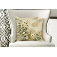 thumbnail image 3 of Ambesonne Floral Eucalyptus Throw Pillow Cover Pack of 2, Pastel Abloom, 2 Pcs-40"x40", Ivory Sage Green Mustard, 3 of 5