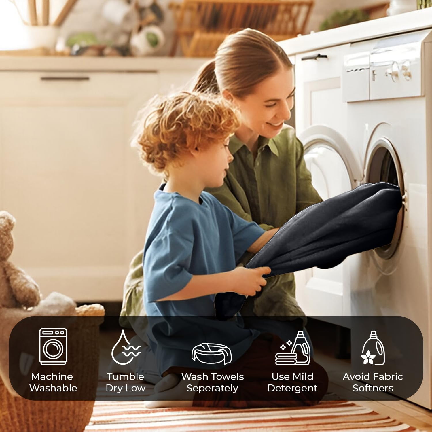 Dan River Bath Towel 6 pack 22x44 in Ultra Soft Quick Drying Cotton Towel - Charcoal