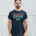 thumbnail image 3 of Tee Hunt Grandpa is Like a Dad Only Cooler T-Shirt Granddad Father's Day Men's Tee, Navy Blue, Large, 3 of 5