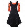 thumbnail image 2 of Vestido vintage con estampado de calabaza y hombros descubiertos de talla grande con chaleco Rosegal  Sudaderas y sudaderas con capucha, 2 of 5