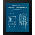 thumbnail image 2 of Wild Apple Portfolio 20x24 Black Modern Framed Museum Art Print Titled - Locomotive Blueprint III, 2 of 5