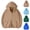 Khaki, variant on Zpzdpjkx Hooded Zip Jacket Oversized Loose Double Full Zip Hoodie Solid Color Soft Casual Hooded Sweatshirt for Mens