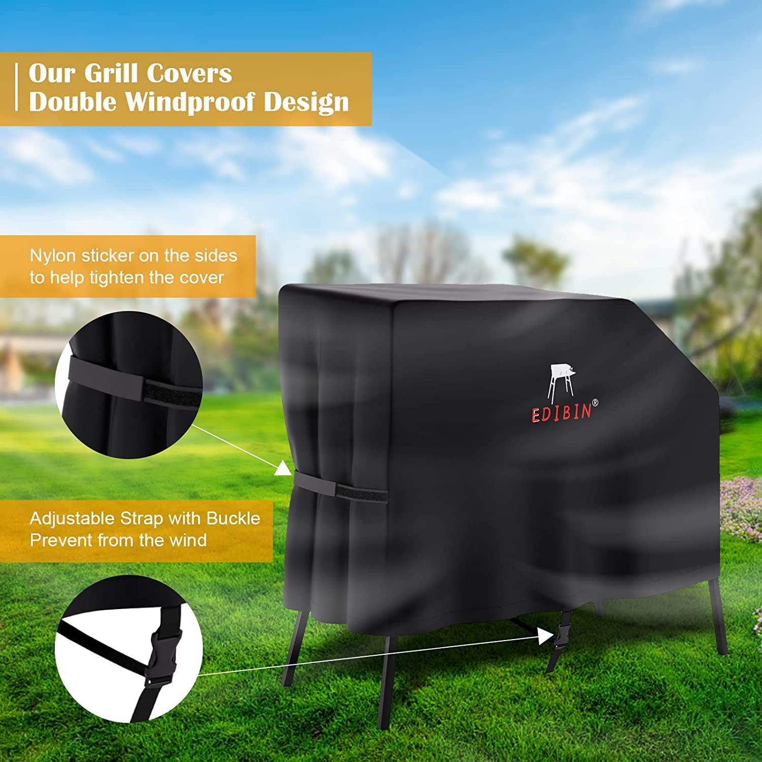 Upgraded Griddle Cover - 22 Inch with Hood and Stand for Blackstone, Waterproof & Heavy Duty with Large Air Vent and Straps, Inclu : Griddle Cover for Blackstone 22\u0027\u0027 Griddle with Hood