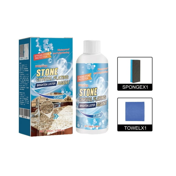 Easter Stone Brighten Plating Agent Stone Plating Agent Stone Stain Remover Cleaner Effectively Brightens Ceramic And Stone Coatings For Quartz And More （100ml） Car Foam Pool Tile for Calcium Build