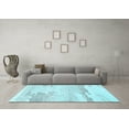 thumbnail image 3 of Ahgly Company Indoor Round Solid Light Blue Modern Area Rugs, 8' Round, 3 of 4