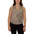 thumbnail image 1 of UFC Womens Cut Out Neck Tank Top, Green, Large, 1 of 5