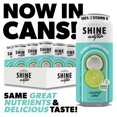thumbnail image 2 of ShineWater Vitamin D Hydration Electrolyte Drink, Coconut Lime 12 Pack, Sugar Free Naturally Flavored Water, Magnesium, Zinc, Vitamin B12, Folic Acid, Plant Based Antioxidants, Low Calorie, 2 of 5
