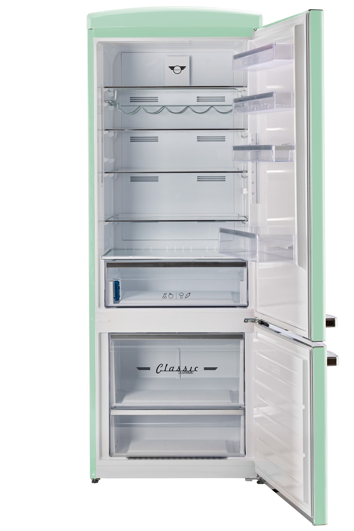 Unique 455L Summer Mint Green Bottom Mount Refrigerator