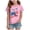 Pink, variant on Quealent Girls 4th of July Shirt USA T-Shirt for Kids American Flag Shirt 250 Years of Freedom Short-Sleeved Top (Black, 13-14 Years)