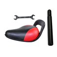 thumbnail image 3 of Sillín de bicicleta para niños, sillín de bicicleta para niños y niñas, universal con poste de soporte de 2,54 cm, Rojo negro, 3 of 9