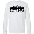 thumbnail image 3 of Inktastic Seattle Washington City Skyline Long Sleeve T-Shirt, 3 of 5