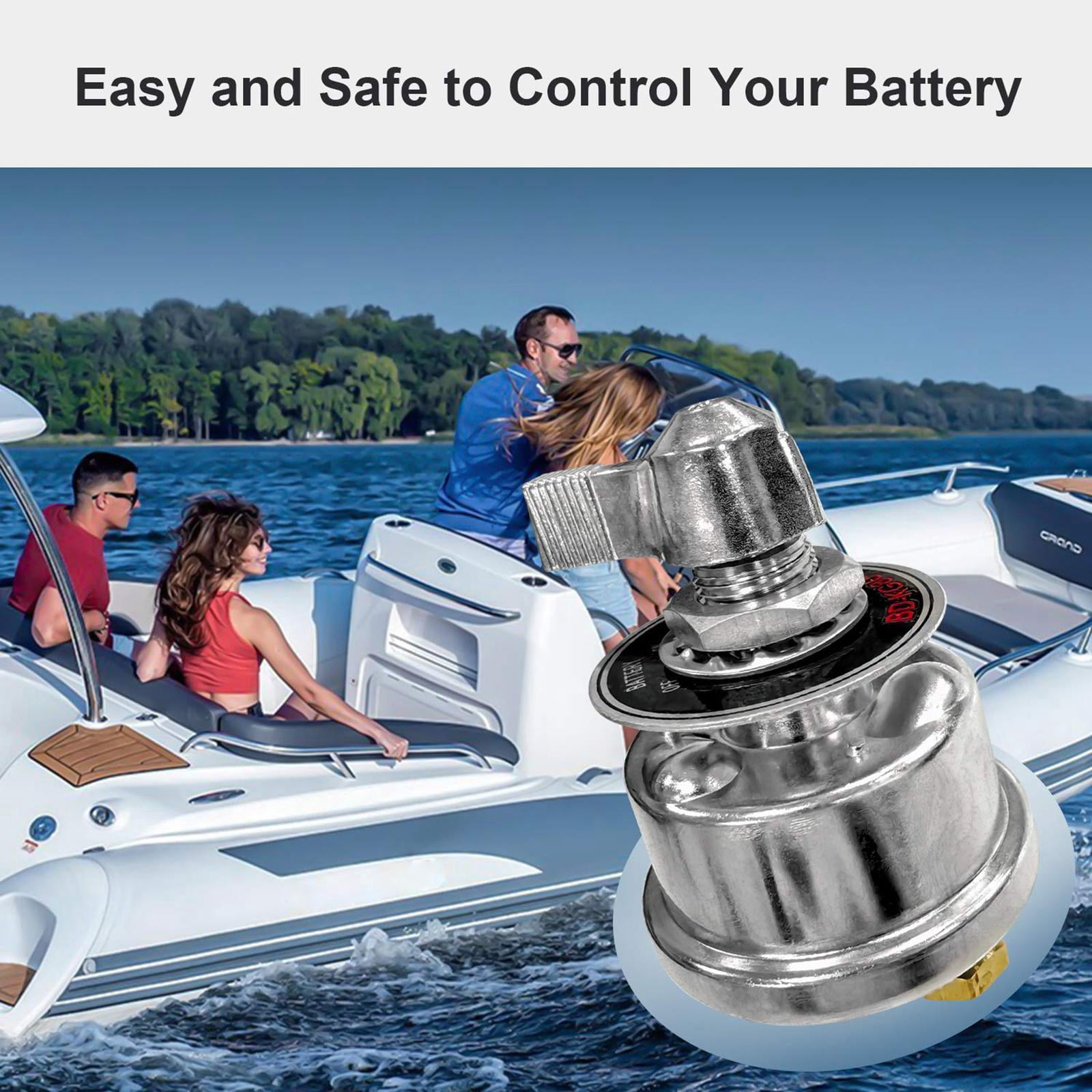 Wzmzjy High Current Master Battery Disconnect Switch With Face Plate For Car Vehicle RV