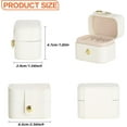 thumbnail image 2 of RUseeN Small Travel Jewelry Box For Ring Stud Earring, Mini Jewelry Ring Holder for Multiple Rings, Portable Jewelry Storage Organizer Case White, 2 of 7