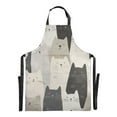thumbnail image 6 of Yayeee Chief Kitchen Apron with Pockets for Cooking Water Resistant Unisex Adjustable Neck Strap, White Cute Cats, 6 of 7