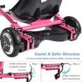 thumbnail image 2 of Hoverboard Seat Attachment Straps Not Required,Kids Hover Board Accessory Go Kart 265lbs Capacity, Adjustable Length 26"-34.5",Big&Sturdy Seat,Transform 6.5" 8" 10" Hoverboard Into Go Cart,Pink, 2 of 10