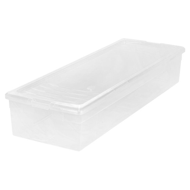 IRIS USA, 30 Inch Wrapping Paper Storage Box, Clear, 1 Pack - Walmart