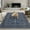 Dark Blue, variant on 2'x6'/5'x7'/8'x10'/9'x12'/10'x13'Boho Vintage Floral Rug Stain Resistant Low Pile Carpet for Bedroom Room Kids Playroom Office Decor Indoor Non Slip Soft Thin Carpet