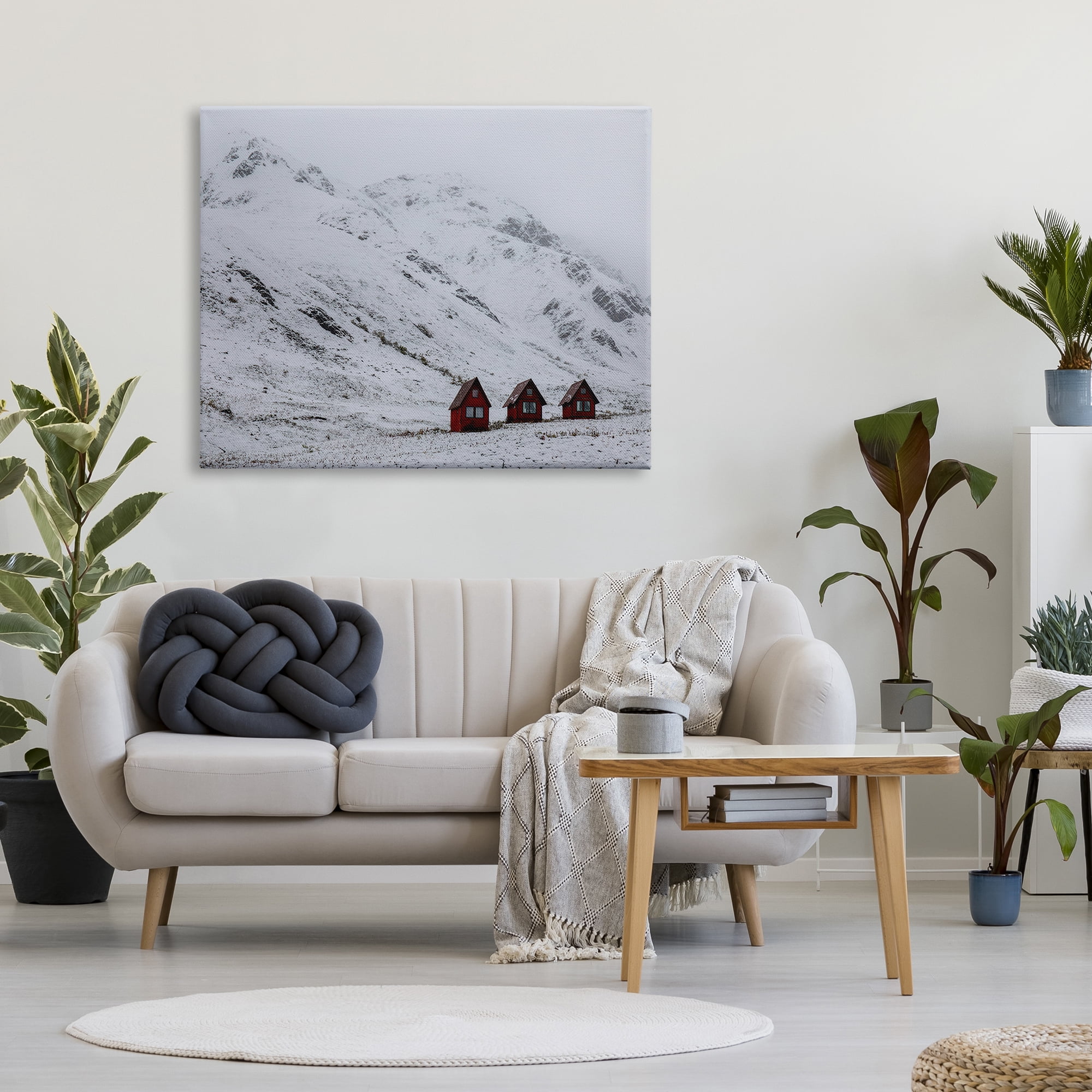 Stupell Industries Snowy Mountain Pass Landscape Photography Gallery Wrapped Canvas Art Print Wall Art, 48 x 36