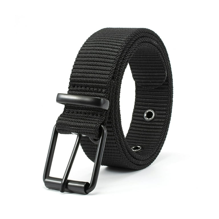 HEVIRGO Sport Belt Quick-release Quick Dry Adjustable Freely Alloy Pothook  Durable Waist Belt Daily Wear Belt Black nylon 
