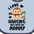 thumbnail image 4 of Inktastic Monkey I Love Hanging out with My Mommy Boys or Girls Baby Bib, 4 of 4