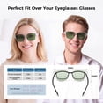 thumbnail image 2 of Photochromic Polarized Fit Over Sunglasses for Prescription Glasses, UV400 Glare Reduction Over Sunglasses for Men & Women Driving Fishing Hiking, 2 of 6