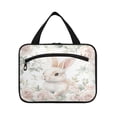 thumbnail image 2 of Travel Toiletry Bag with Metal Hook Large Capacity Cosmetic Bag Toiletry Bags for Travel, Gym, Camping Bunny Surrounded by Roses, 2 of 9