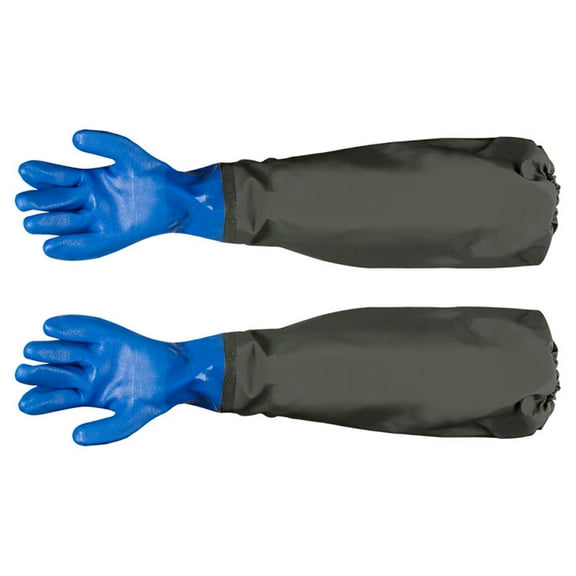 NICEXMAS 1Pair Warm Lengthened Cleaning Gloves for Fish Tank with Elastic Fit and Skin Friendly Material