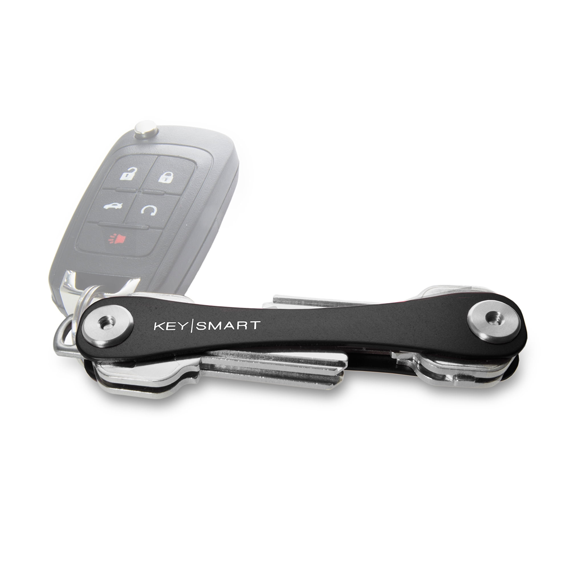 Portable Aluminium Key Smart Key Ring Smart Holder Keys Organiser Folding Black 