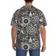 thumbnail image 3 of Balery Bicycles Parts Camisa Casual de Manga Corta con Botones para Hombre, Texturizada, Estilo Cubano, para Playa, Verano-4X-Large, 3 of 5