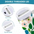 thumbnail image 3 of Yayeee 40oz Stainless Steel Tumbler with Straw and Handle Double-Wall Insulated Travel Water Bottle, Retro Orange Floral, 3 of 8