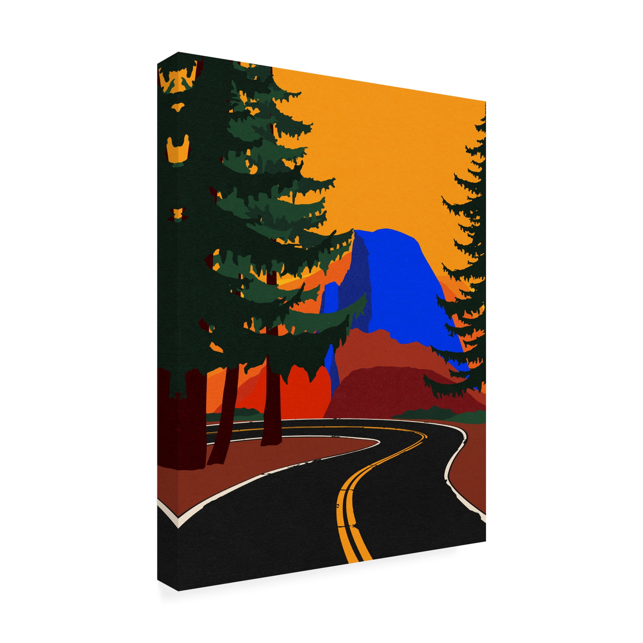 Trademark Fine Art Rosi Feist Clacier Road With Half Dome Canvas Wall Art