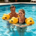 thumbnail image 4 of Dalang Thickened PVC Double Air Bag Swim Armbands in Yellow, Inflatable Water Sleeves for Swimming Beginners Pool Beach Safety, 4 of 6