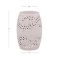 thumbnail image 3 of Powell Shanice Round Lace Cut Metal Indoor Accent Side Table, 19" Tall, Light Pink, 3 of 5