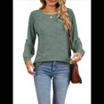 thumbnail image 1 of Sudadera para Mujer, Cuello Redondo, Plisada, Larga, Túnica, Ropa de Invierno 2025 Verde XXL, 1 of 9