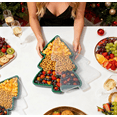 thumbnail image 5 of Christmas Snack Serving Tray, Tree Shaped Plastic Divided Appetizer Tray Compartments Food Tray for Dried Fruits Candy Nuts Treats Snack Organizer Xmas Party Green, 5 of 5