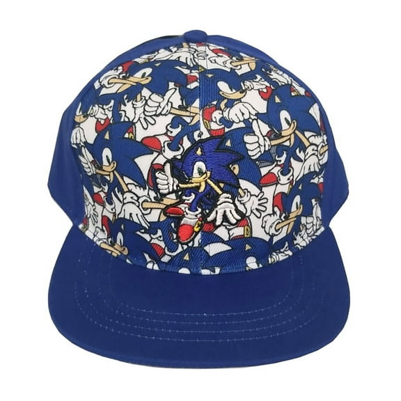 Sega Sonic The Hedgehog Cotton Adjustable Snapback Royal Baseball Hat