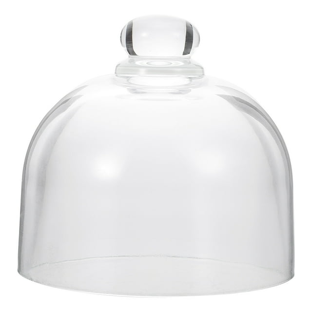 Cover Cake Dome Glass Food Display Dessert Cloche Stand Clear Plate Lid Transparent Serving