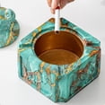 thumbnail image 4 of Covered Ashtray, Smokeless Ashtray Outdoor, Cigarette Ashtray Outdoors, Vintage Ashtray, Vintage Ashtray Windproof-color green-11.5x11.5x11.5cm, 4 of 7
