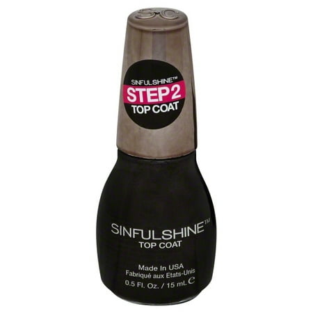 SinfulColors SinfulShine Step 2 Top Coat Nail Color, 0.5 fl (Best Top Coat For Nail Foils)