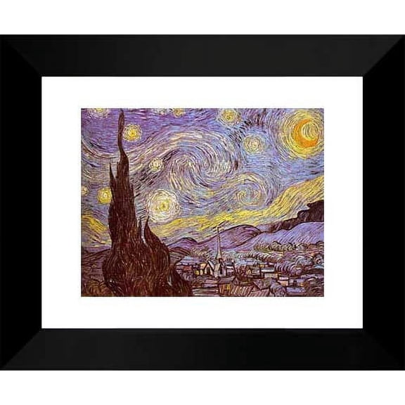The Starry Night 15x18 Framed Art Print by Van Gogh, Vincent
