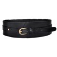 thumbnail image 3 of CBGELRT Wide Leather Belts for Women Plus Size Elastic Stretch Waist Belt for Jeans Dress Jacket Sweater with Pin Buckle Waistband, Black, 3 of 7